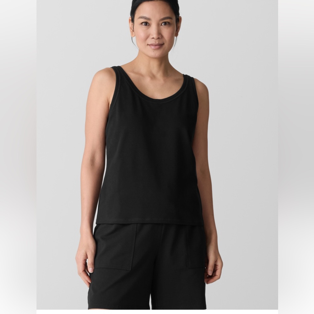 Eileen Fisher cotton knit tank top